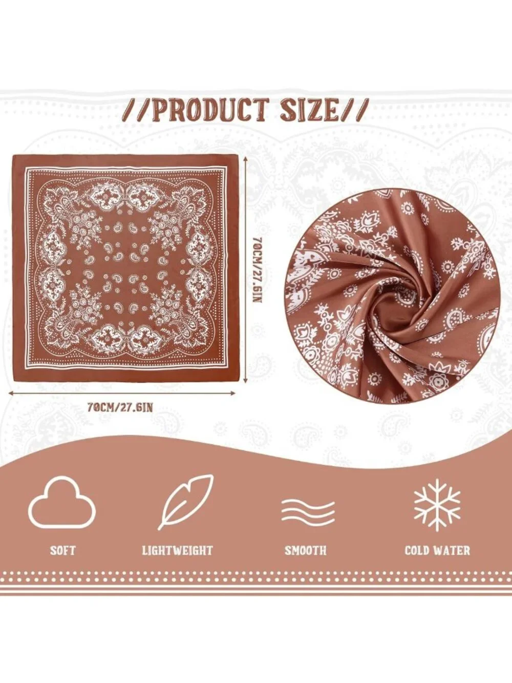8 Pcs Silk Bandana Square Scarves for Women - Hair Wraps & Neck Scarves